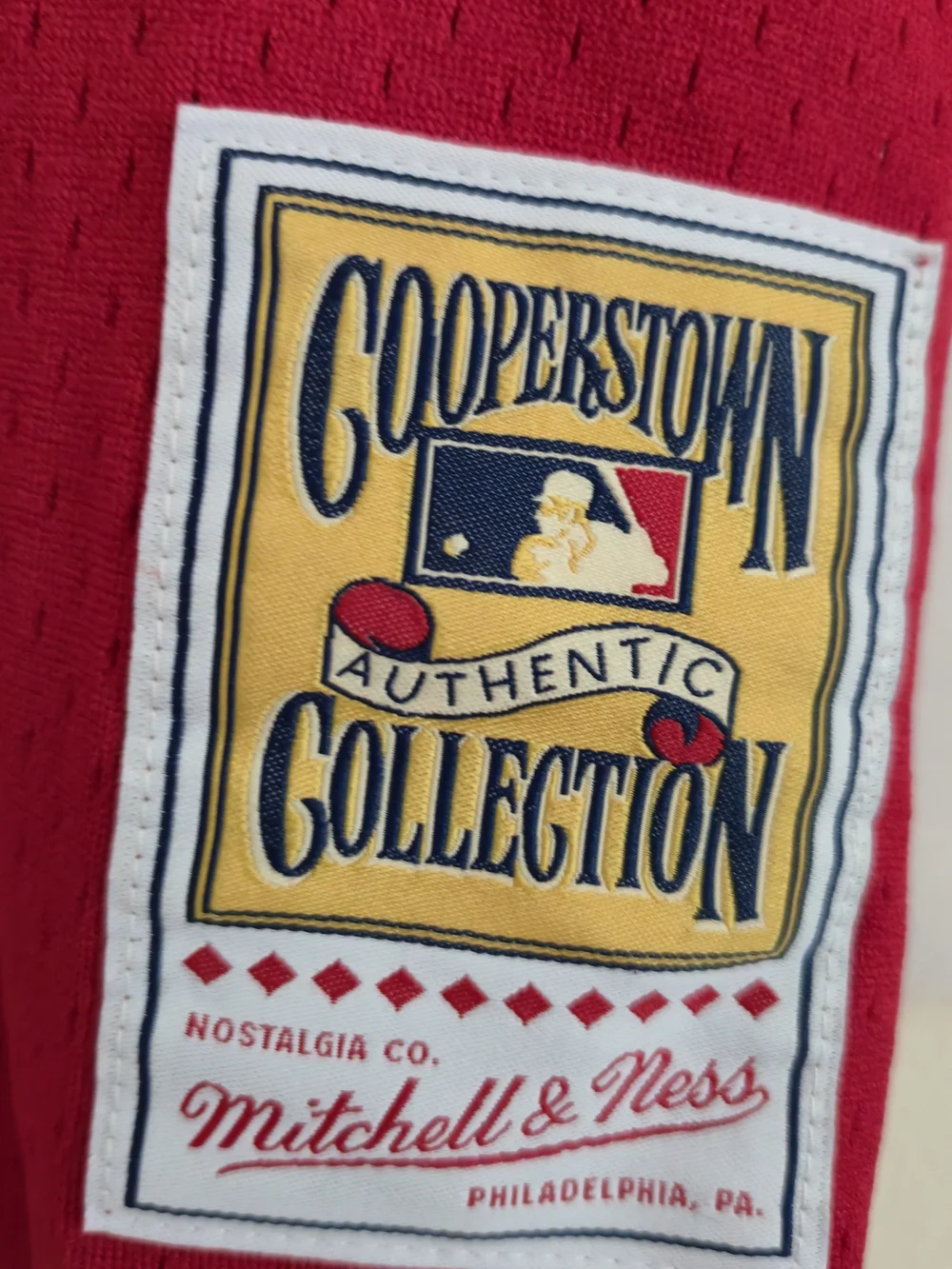 Mitchell & Ness Men’s Red 'Griffey 30' Baseball Jersey - Picture 4 of 9